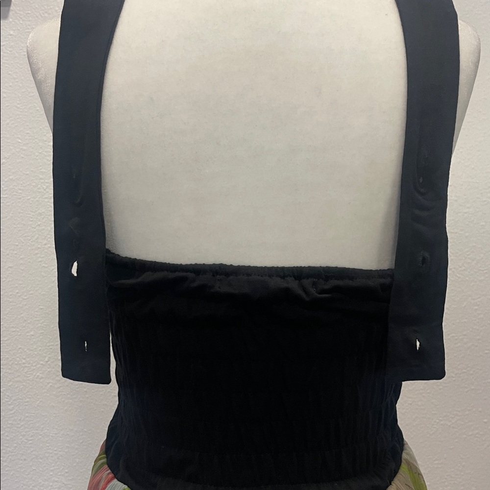 Anerican Rag Black Tank Top Dress with Floral Chiffon Skirt - Picture 6 of 8